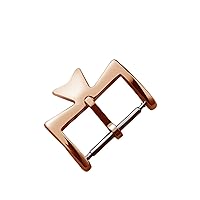 Stainless Steel Watch Clasp for VC Vacheron Watch Strap Buckles Constantin Silvery Golden Rose Gold Metal Pin Clasp 16MM 18MM (Color : Rose Gold, Size : 14mm)