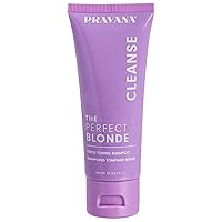 Pravana The Perfect Blonde Purple Toning Shampoo | Neutralizes Brassy, Yellow Tones | For Color-Treated Hair | Adds Strength, Shine, Elasticity | Sulfate Free
