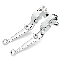 Hand Lever Brake Clutch Wide Levers fits for Harley Sportster Dyna Softail Electra Glide Road King 1996-2017 (Chrome)