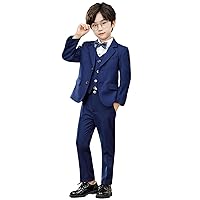 Boys' Two Buttons Notch Lapel Suit Three Pieces Wedding Formal Jacket+Pants