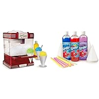 Nostalgia Snow Cone Machine Bundle with Kool-Aid Snow Cone Syrup Party Kit | Make Delicious Shaved Ice Treats