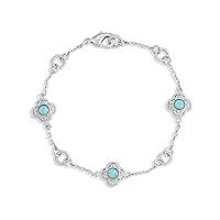Montana Silversmiths Women's Chasing Opals Silver Charm Bracelet Silver One Size