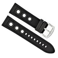 Ewatchparts 22MM RUBBER DIVER WATCH BAND STRAP FOR INVICTA RUSSIAN 10918 29179 1326 BLACK