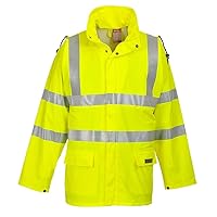 Portwest FR41 Lightweight Waterproof Sealtex Flame FR Hi-Vis Jacket Yellow, Large