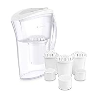 Invigorated Water pH Refresh Alkaline Water Pitcher - PH001 3 Pack + 3 Pack of PH002 UF Membrane Replacement Filter Bundle