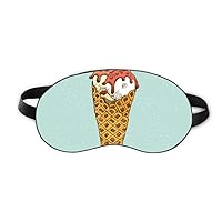Red White Egg Cones Ice Cream Ball Sleep Eye Shield Soft Night Blindfold Shade Cover