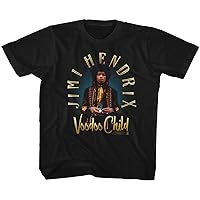 Jimi Hendrix 1960s Psychedelic Musical Icon Voodoo Child Blk Toddler T-Shirt Tee