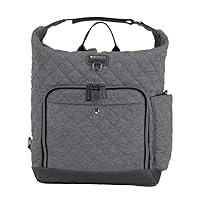 Maevn ReadyGO Unisex Water Resistant Light Weight Durable Multi Pocket Backpack (Convertible Hobo Backpack Heather Grey)