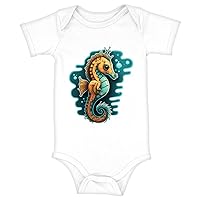 Cute Design Baby Jersey Onesie - Sea Design Baby Onesie - Illustration Baby One-Piece