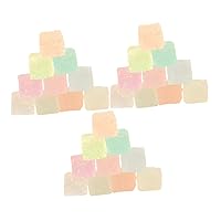 Vaguelly Luminous Cube 30pcs Transparent Luminous Cute Mochi Toys DIY Cube Sugar Light up Ice Cubes Fake Food Ice Block Toys Ice Cube Stress Ball Sugar Cubetoys Plastic Candy Mini