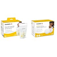 Medela Breast Milk Storage Bags 100 Count and Disposable Nursing Pads 120 Count, Breast Pump Accessories to Help Moms Begin and Continue Breastfeeding