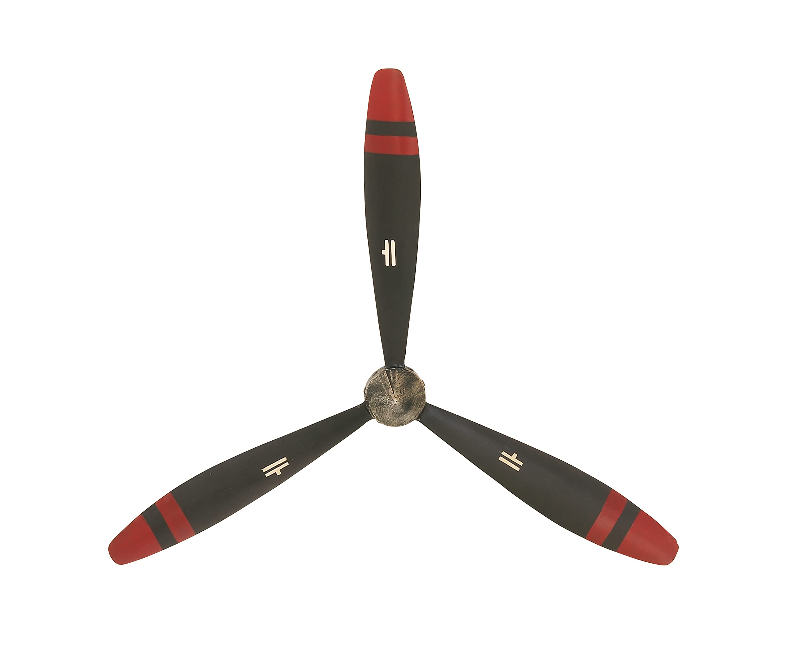 Deco 79 Metal Airplane Propeller 3 Blade Wall Decor with Aviation Detailing, 22