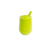 ezpz Mini Cup + Straw Training System - 100% Silicone Training Cup for Infants + Toddlers - Designed by a Pediatric Feeding Specialist - 9 Months+ (Lime)