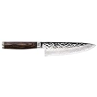 Shun Cutlery Premier 6”, Small, Nimble Blade, Ideal for All-Around Food Preparation, Authentic, Handcrafted Japanese, Professional Chef Knife, 6 inch,Brown
