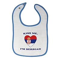 Cute Rascals Toddler & Baby Bibs Burp Cloths Kiss Me I Am Serbian Cotton Items for Girl Boy