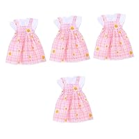 ERINGOGO 4 Sets Doll Clothes Compact Doll Skirt Doll Accessories Outfits Princess Outfits for Girls Mini Toys for Girls Doll Outfits Tiny Shelf Decor Child Pink Baby Clothes Little Rag Doll