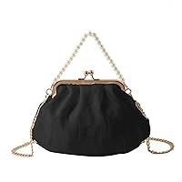 Oichy Crossbody Bags for Women Kiss Lock Handbags Evening Clutch Bag Top Handle Satchel with Detachable Chain