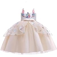 Easter Girls' Princess Dresses,Girls' lace Tutu Skirt,European and American Children's Unicorn Dresses.