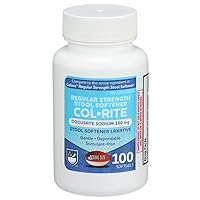Rite Aid Col-Rite Stool Softener Capsules, 100 mg - 100 Count | Stool Softeners Softgels | Colace Stool Softener | Laxatives for Constipation | Personal Care | Stimulant Free for Dependable Relief