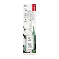RADIUS Big Brush BPA Free & ADA Accepted Toothbrush Designed to Improve Gum Health & Reduce Gum Issues - Right Hand - Marble - Pack of 1