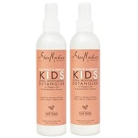 Coconut & Hibiscus KIDS Extra Moisturizing Detangler, Slippery Elm & Marshmallow Extracts, Anti-Frizz, Moisture & Shine for Thick, Wavy, Unruly Hair, Spray In & Leave-On, 8 oz, Pack of 2
