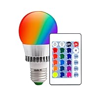 Color Changing Smart Light Bulbs, RGB Color Changing LED Lamp Fixtures, Easy Installation, Available in Red, Green, Blue, & White, Auto-Change Colors, Multiple Light Modes- K-2627