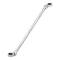 DURATECH 16 * 18 mm Extra Long Flex-Head Ratcheting Wrench, Metric, CR-V Steel