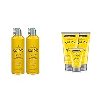 Got2B Glued Blasting Freeze Hairspray, 12 oz, Pack of 2 & Glued Styling Spiking Hair Gel 2-6oz tubes + 1 Travel 1.25oz tube