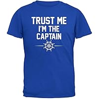 Trust Me Im The Captain Royal Adult T-Shirt - X-Large