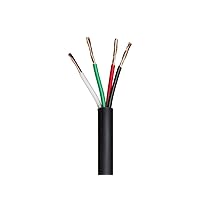 Monoprice Speaker Wire - 18 AWG, 4 Conductor, CMP-Rated, UL Plenum Rated, 100 Percent Pure Bare Copper with Color Coded Conductors, 1000 Feet, Black - Nimbus Series