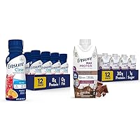 Clear Nutrition Liquid Drink, 0g fat, 8g of protein, Mixed Fruit, 10 Fl Oz (Pack of 12) & Max Protein Nutrition Shake with 30g of Protein, 1g of Sugar