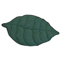 Cotton Blanket Green/Yellow Leaf Shaped Sofa Throw Large Leaves Blankets for Sofa Bed Infant Crawling Mat Baby Crawling Mat Thick Cotton Foldable Crawling Mats for Babies 6-12 Months Mats