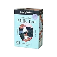 Kola Goodies - Sri Lankan Milk Tea - All Natural w/Clean Ingredients - Made with Loose Leaf Ceylon Tea, Whole Milk Powder, Monk fruit Sweetener, & Raw Coconut Sugar - Ready in 3 Minutes - 5 Sachets