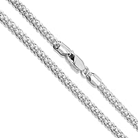 Sterling Silver Diamond-Cut Popcorn Coreana Necklace 1.3mm-3mm Solid 925 Italian Chain