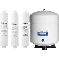 Home Master ISetTMA8 Artesian and HydroGardener Replacement Water Filter Change Set, White & APEC Water Systems Tank-4 4 Gallon Residential Pre-Pressurized Reverse Osmosis Water Storage Tank