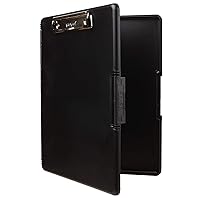 Dexas 3517-91 Slimcase 2 Storage Clipboard with Side Opening, Black. Organize in Style for Home, School, Work, or Trades! Ideal for Teachers, Nurses, Students, Homeschooling, and Beyond.