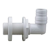 attwood 3879-3 Thru-Hull Connector -1-1/4 in., White