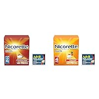 Nicorette 2mg & 4mg 160ct Nicotine Gum Quit Smoking Aids + Advil Dual Action 2ct Pain Relief