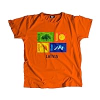 Latvia Seasons Unisex T-Shirt (Orange)