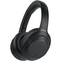 Sony WH1000XM4 Best Premium Wireless Noise Cancelling Headphones - Built-in mic for Calls - Compatible with Alexa - 30hr Battery - Includes Premium Carrying Case, in-Flight Adapter, Aux Cable - Black