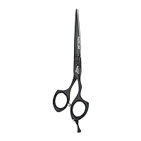 Black Ceramic Hair Cutting Scissor 6 inch - J2 Japanese Steel - Professional Hair Cutting Scissors for Barbers, Children, Men and Women (Solingen)