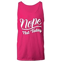 Nope Not Today Funny Saracastic Tops Tees Plus Size Women Men Unisex Sleeve Less Tank Top Heliconia T-Shirt