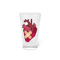 Beer Glass Pint 16oz Novelty Cardiologist Cardiology Surgery Section Recuperation Hilarious Cardiac Cardiovascular Treatment Relieve 16oz
