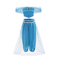 Dressy Daisy Toddler Litter Girls Princess Costume Fancy Dress Up Halloween Party Belly Dance Outfit Top & Pants