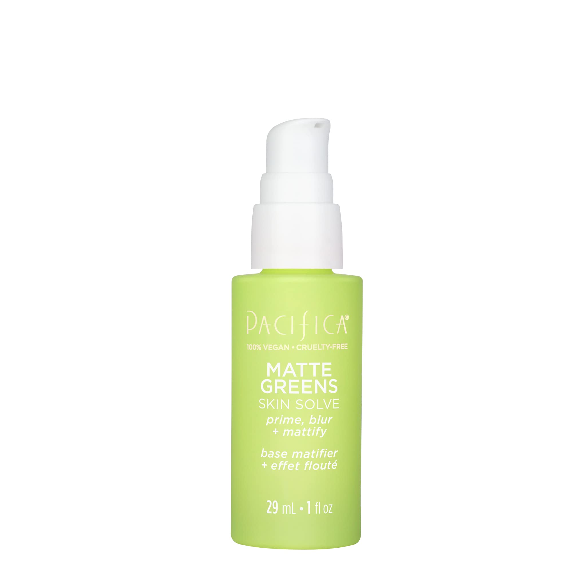 Pacifica Beauty, Matte Greens Skin Solve Makeup Primer, Green Color Corrector, Prime, Blur, Mattify, Reduce Redness, Minimize Appearance of Pores, Helps with Uneven Texture, Silky Soft, Vegan