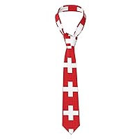 Men'S Skinny Tie Fashion Thailand Flag Printed Necktie Formal Tie, For Wedding Dances, Gifts
