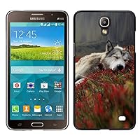 Good Phone Accessory // Hard Case Protective Plastic Cover Case for Samsung Galaxy Mega 2 // Gray Wolf In Fields