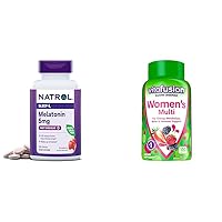 Natrol Melatonin 5mg Fast Dissolve 150ct & Vitafusion Women's Multivitamin Gummies Berry Flavored 150ct