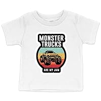 Monster Trucks are My Jam Baby T-Shirt - Funny Truck Tee Shirt - Vintage T-Shirt