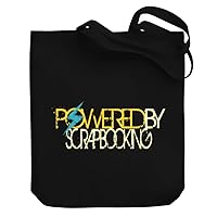 Powered by Scrapbooking Lightning Canvas Tote Bag 10.5